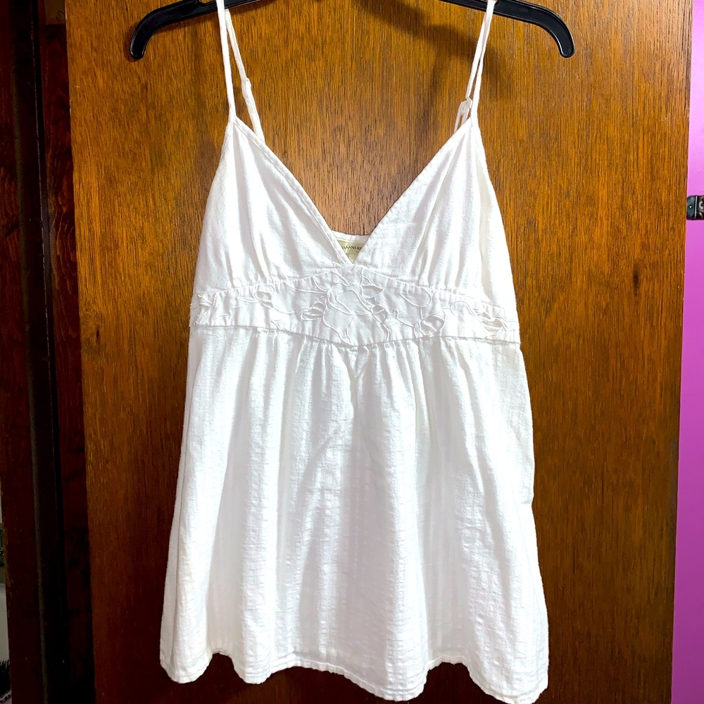 White Blouse with Spaghetti Straps